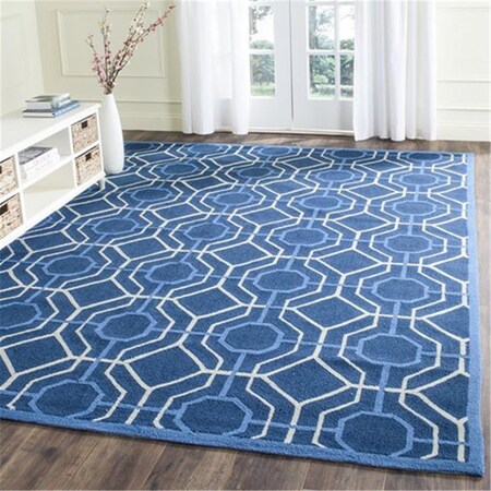Safavieh Four Seasons Hand Hooked Rectangle Rug- Navy - Ivory- 8 x 10 ft. FRS244H-8